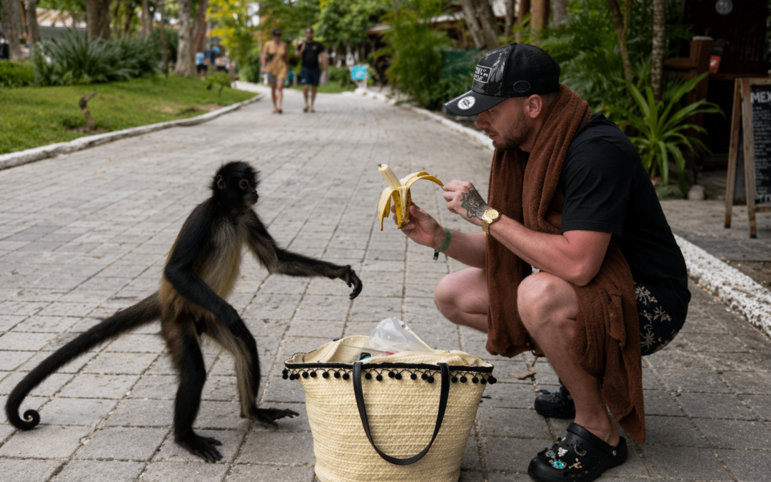 Spider Monkey in Playa del Carmen Goes Viral